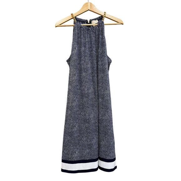 Michael Kors Dresses & Skirts - Michael Michael Kors Womens Sleeveless Navy & White Chain Halter Dress XL